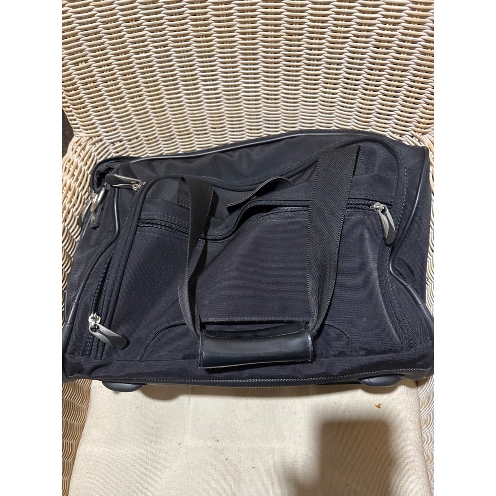 American Tourister Black Rolling Duffel Bag Travel Carry On Luggage Wheels